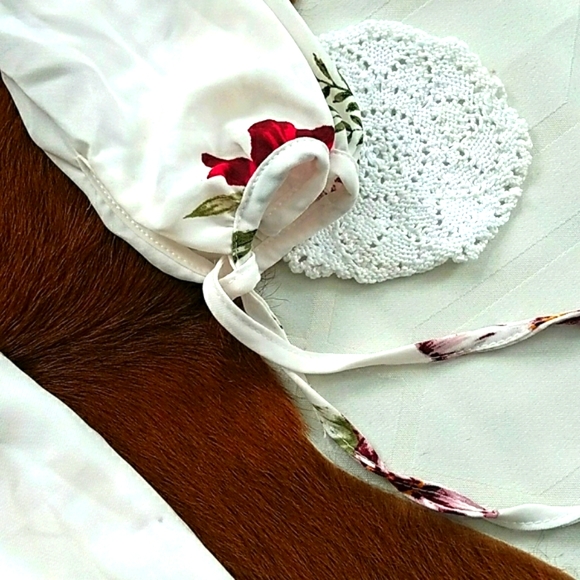 Cold Shoulder Floral Print Romper With Tie Sleeves - Picture 6 of 11